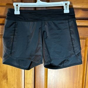 Ivivva by Lululemon Girls Black Athletic Sporty Running Shorts